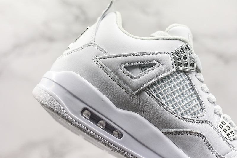 Nike Air Jordan 4 Retro Pure Version 2017 White Metallic Silver Sneakers