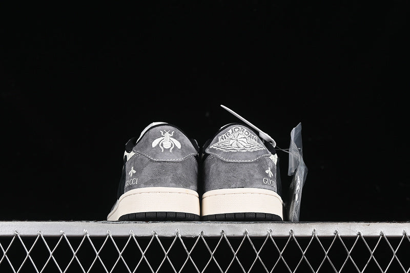 Travis Scott Fragment Design Nike Air Jordan 1 Low OG SP Black White Grey Sneakers