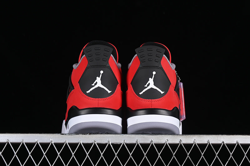 Nike Air Jordan 4 Retro Toro Bravo Fire Red White Black Cement Grey Sneakers
