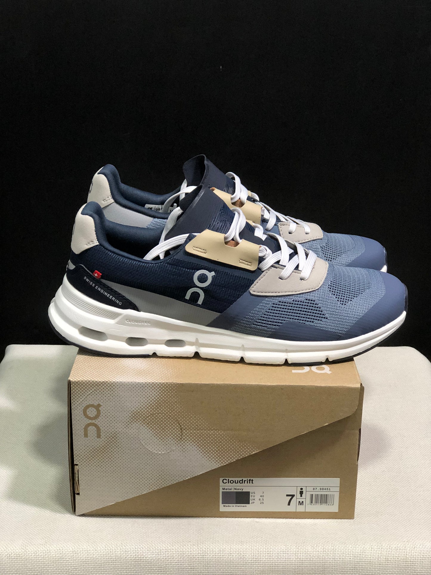 On Running Cloudrift Comfortable And Versatile Sports Casual Shoes Blue White