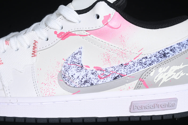 Nike Air Jordan 1 Low Black Sole Blue Pink White Sneakers