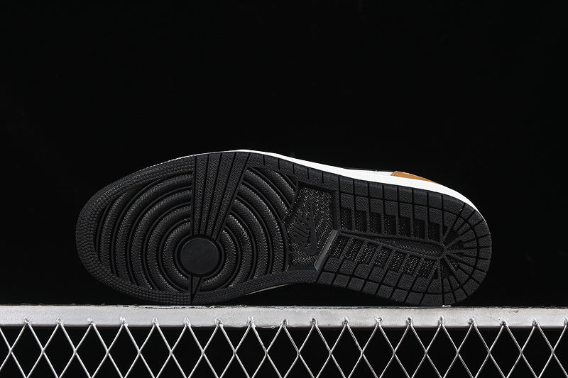 Nike Air Jordan 1 Low OG Black Sole White Earthy Yellow Sneakers