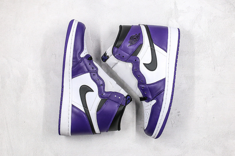 Nike Air Jordan 1 Retro High-Top Purple/White Sneakers