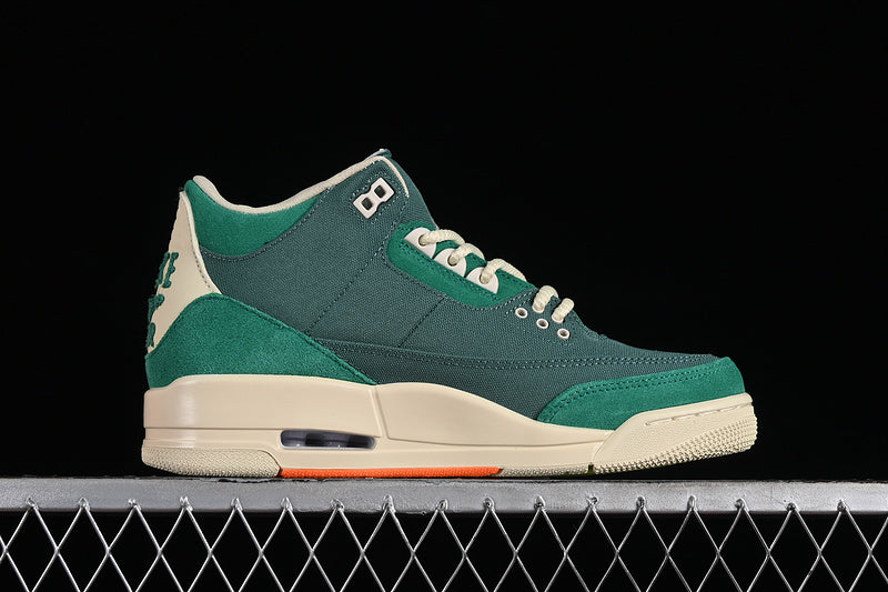 Nina Chanel Abney Nike Air Jordan 3 Retro Bicoastal Malachite Fossil Green Sneakers
