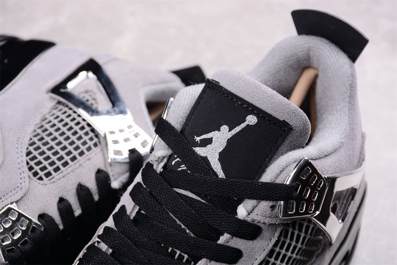 Nike Air Jordan 4 Retro LightI Iron Ore Sail Neutral Grey Black Sole Sneakers