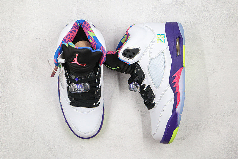 Nike Air Jordan 5 Retro Alternate Bel-Air White Purple Green Sneakers