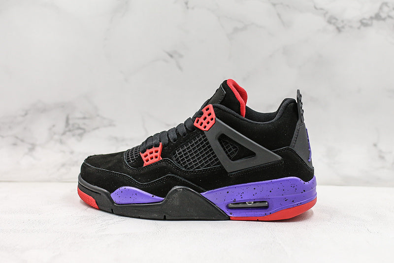Nike Air Jordan 4 Retro NRG Raptors Black Court Purple Red Sneakers