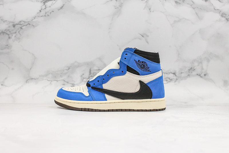 Nike Air Jordan 1 Retro OG x Travis Scott High White Blue Sneakers