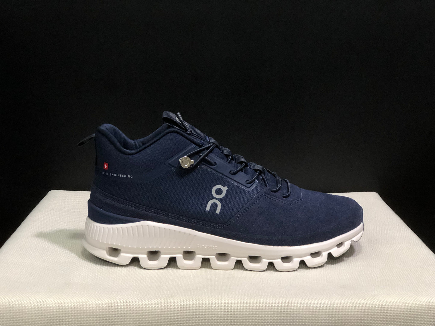 On Running Cloud Hi Edge Outdoor Training Running Shoes Dark Blue/White