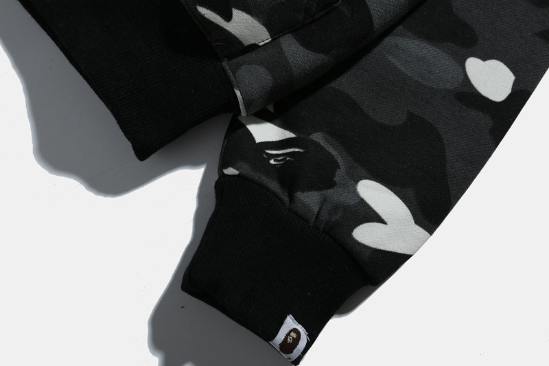 A Bathing Ape BAPE Shark Head Noctilucent Series Hoodie Fleck
