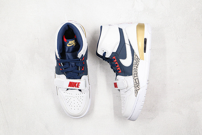 Nike Air Jordan Legacy 312 Dream Team Olympic White Navy Red Sneakers