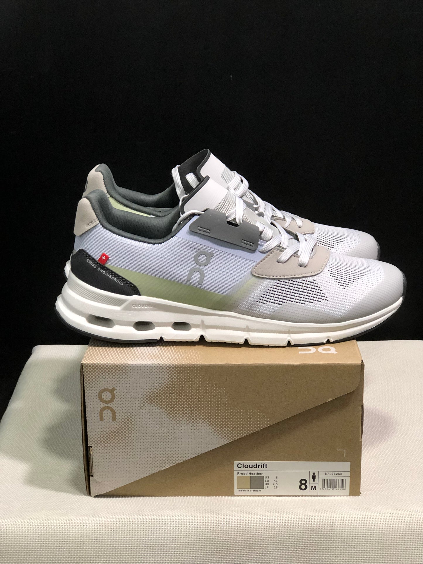 On Running Cloudrift Comfortable And Versatile Sports Casual Shoes Frost/Heather