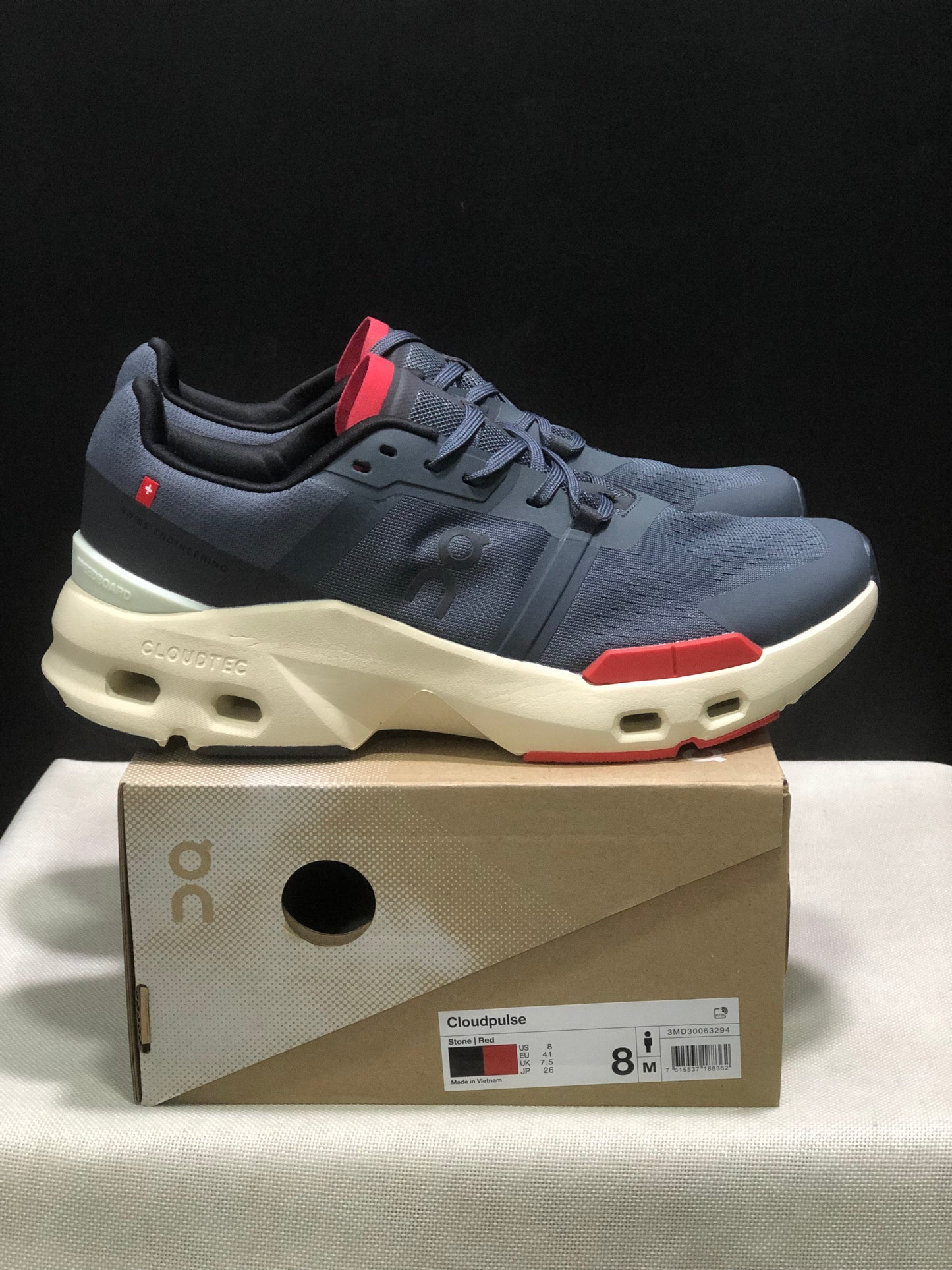 On Running Cloudpulse Comfortable Running Shoes Dark Grey/Red