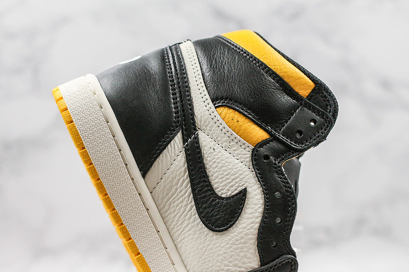 Nike Air Jordan 1 Retro NRG High Black White Yellow Sneakers