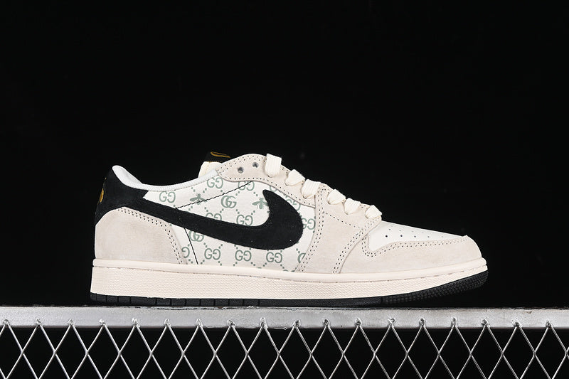 Nike Air Jordan 1 Low Gucci Travis Scott Fragment Design OG SP Grey White Black Sneakers