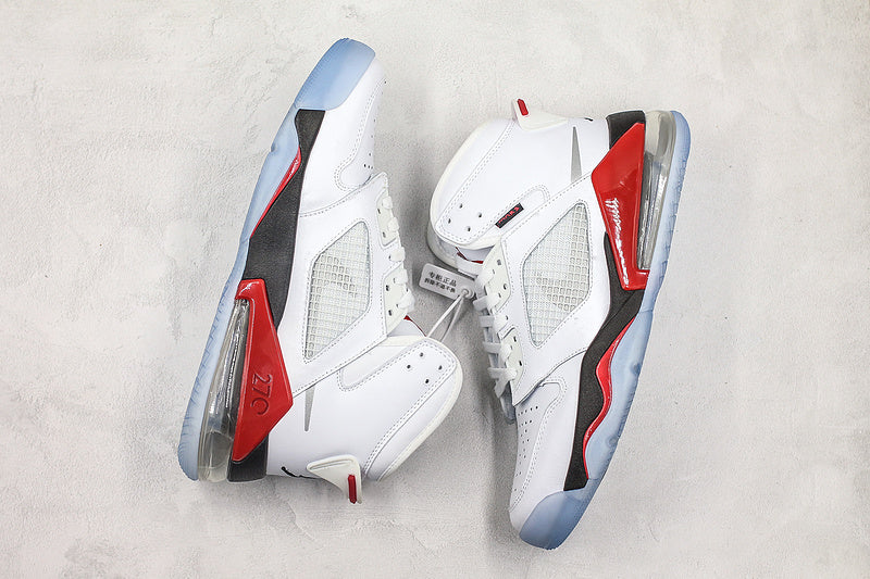 Nike Air Jordan Mars 270 White Fire Red Sneakers