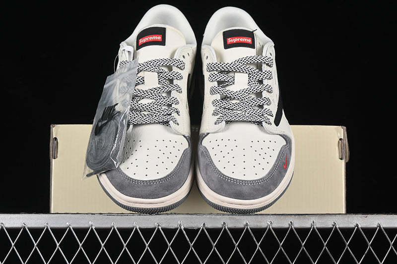 Travis Scott Fragment Design Nike Air Jordan 1 Low OG SP Black Grey White Casual Sports Shoes