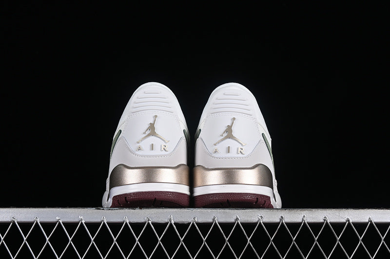 Nike Air Jordan Legacy 312 Year Of The Dragon Sail Metallic Grain Oil Green Grey White Sneakers