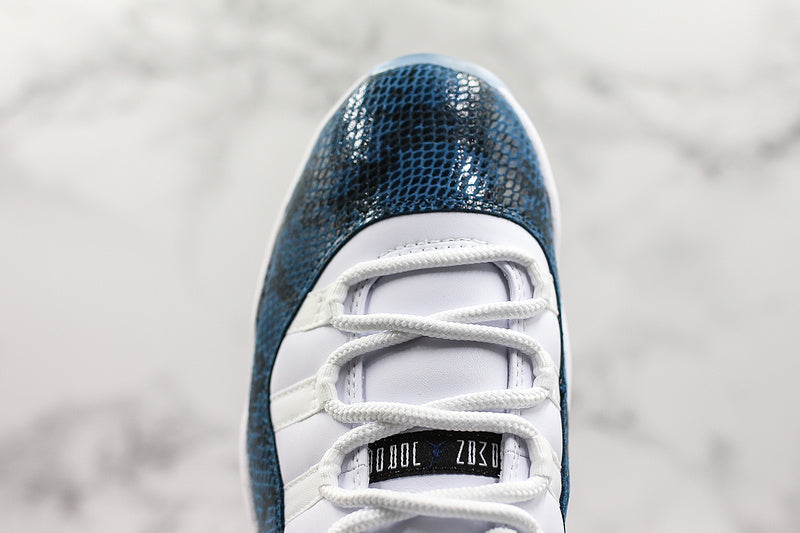 Nike Air Jordan 11 Retro Low Navy Snakeskin Sneakers