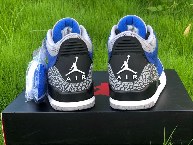 Nike Air Jordan 3 Retro Varsity Royal Cement Sneakers