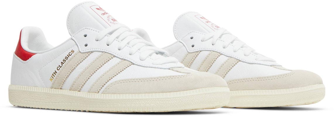 KITH Adidas Samba Classics Program-White Red GY2544 Shoes