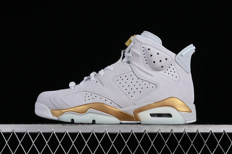 Nike Air Jordan 6 Retro Paris Olympics Pure Platinum Grey White Sneakers