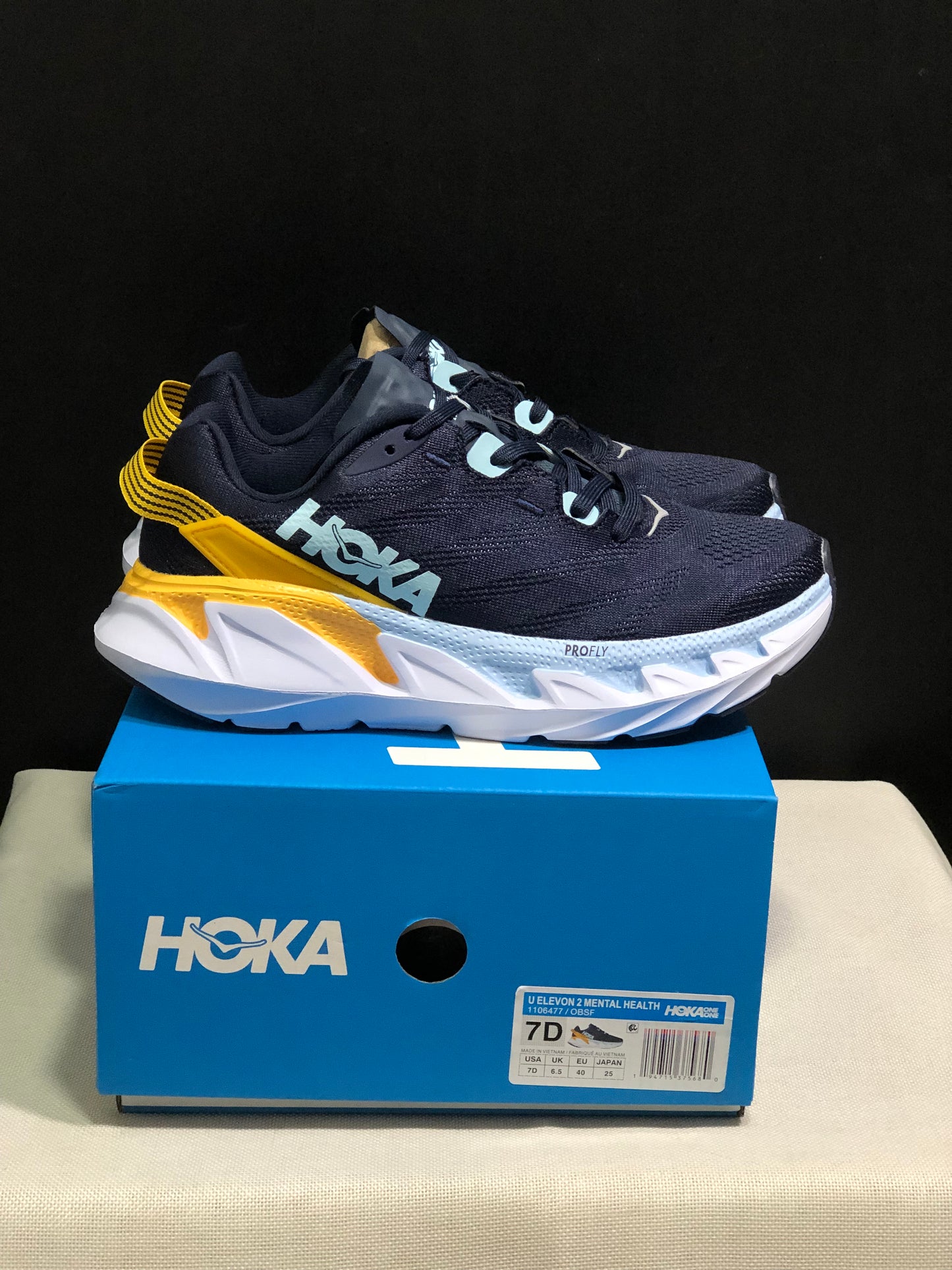 Hoka One One Elevon 2 Anti-slip Wear-resistant Running Shoes Sneakers Navy