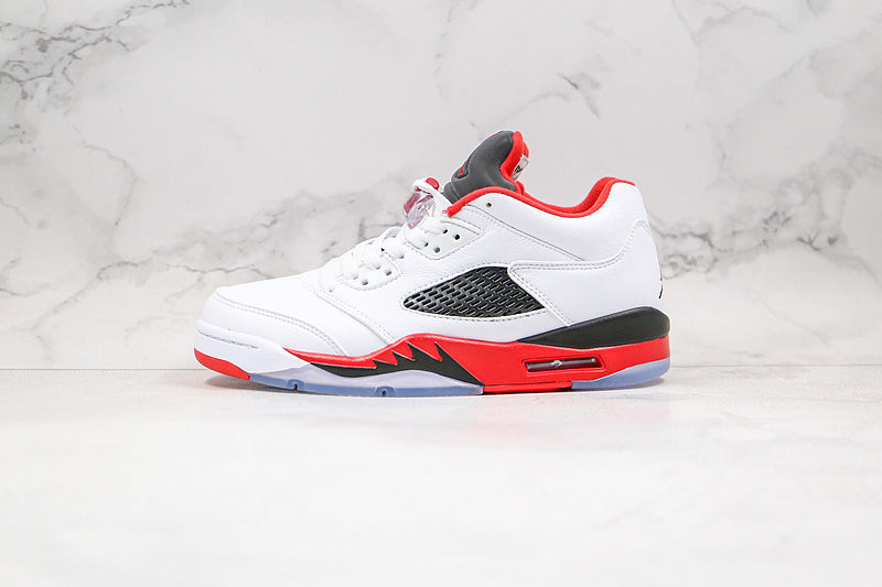 Nike Air Jordan 5 Retro Low Fire Red White Black Sneakers