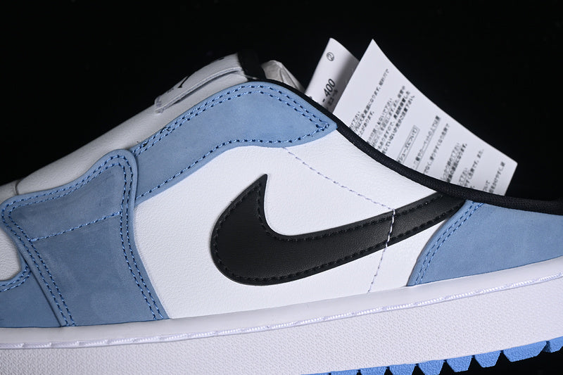 Nike Air Jordan 1 Mule Golf Black White University Blue Sneakers