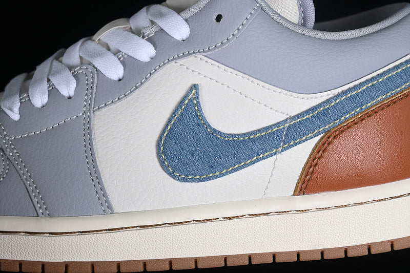 Nike Air Jordan 1 Low Phantom Coconut Milk Amber Brown Sneakers
