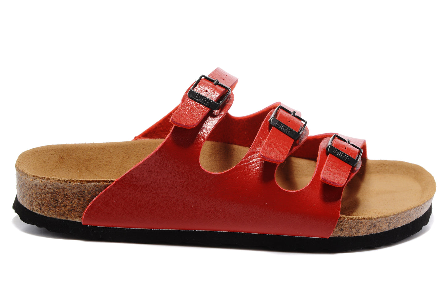 Birkenstock Florida Red Three-Breasted Matte Leather Sandals