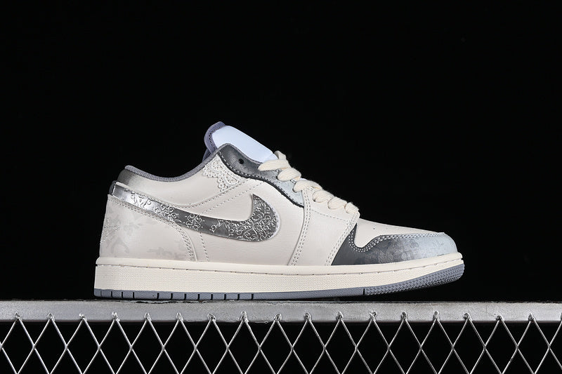 Nike Air Jordan 1 Low Vintage Grey Stealth White Sneakers