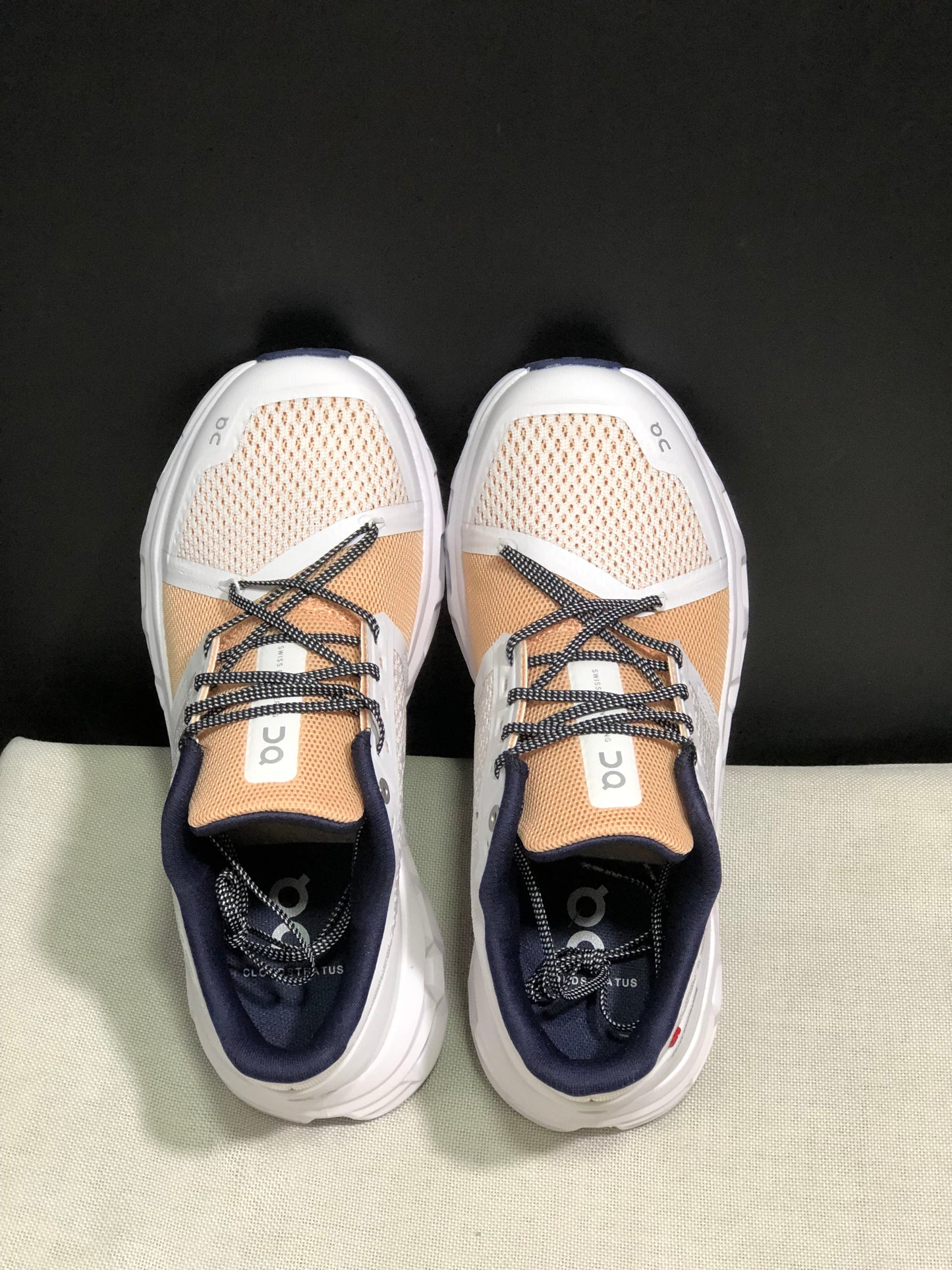 On Running Cloudstratus Shock-Absorbing And Breathable Running Shoes Almond/Orange