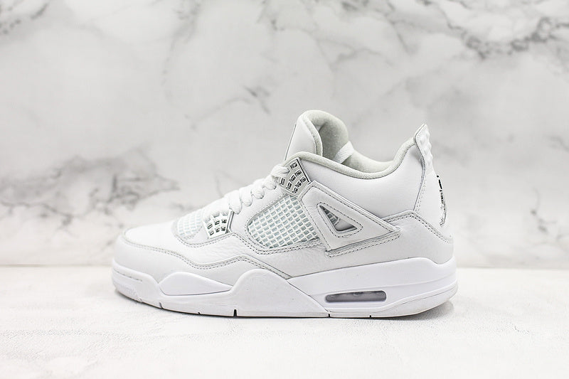 Nike Air Jordan 4 Retro Pure Version 2017 White Metallic Silver Sneakers