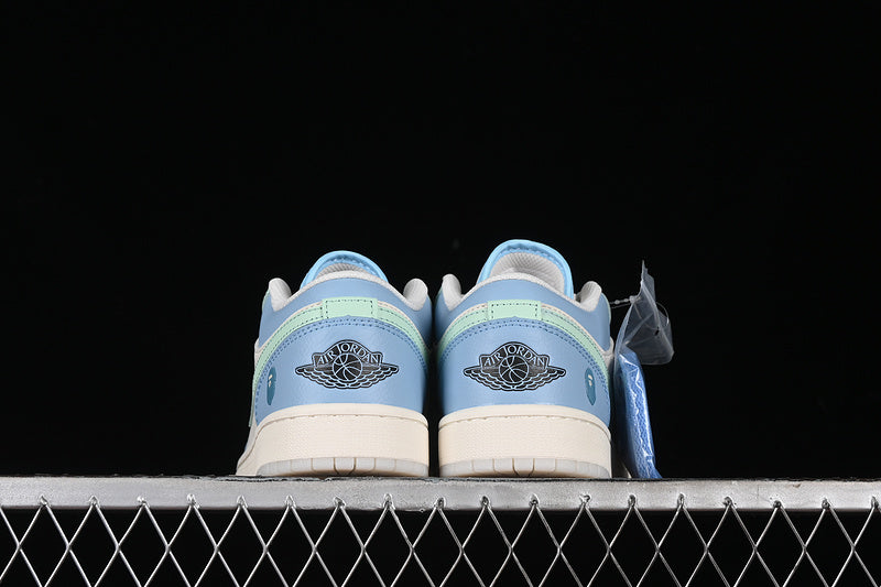 Nike Air Jordan 1 Low BAPE White Blue Sneakers