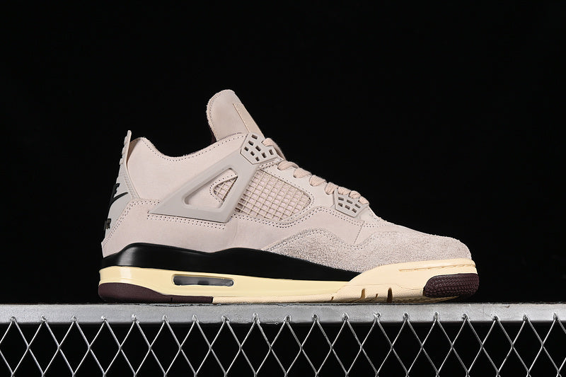 A Ma Maniere Nike Air Jordan 4 Retro Fossil Stone Pewter Burgundy Crush Sneakers