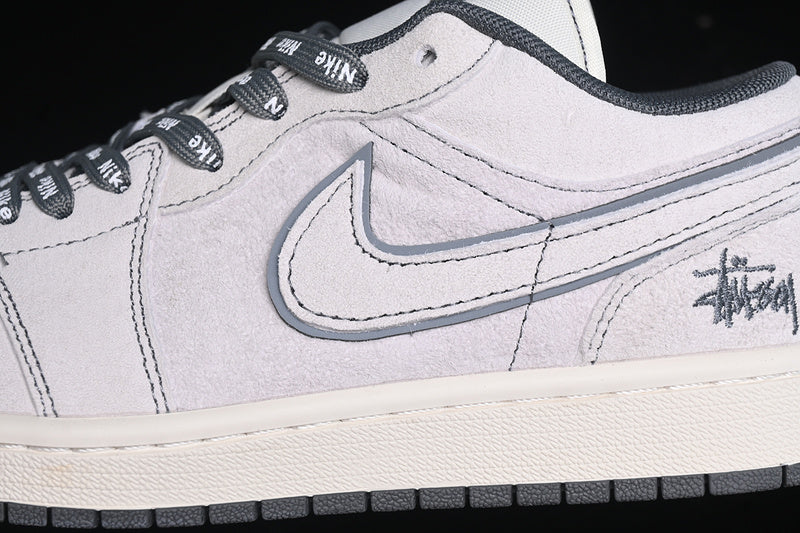 Nike Air Jordan 1 Low Grey White Fashion Sneakers