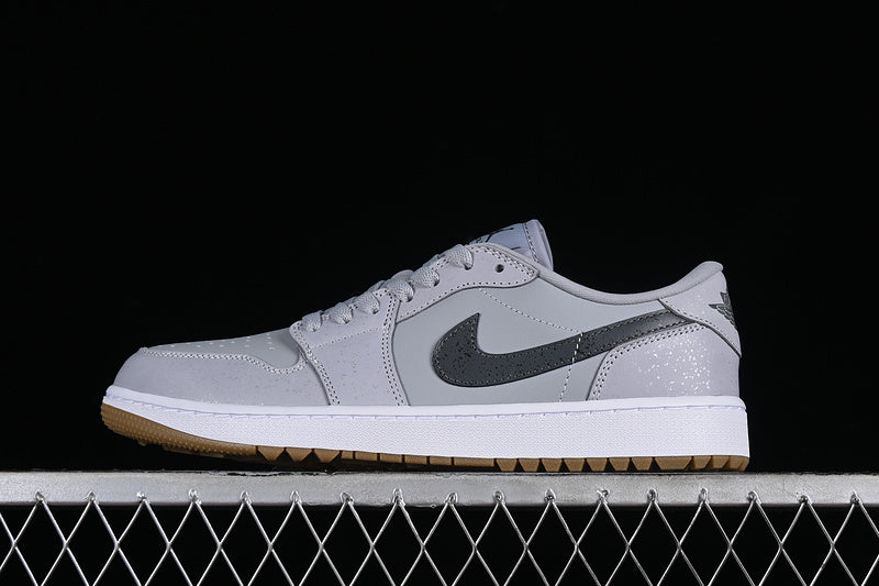 Nike Air Jordan 1 Low Wolf Grey White Gum Medium Brown Sole Sneakers
