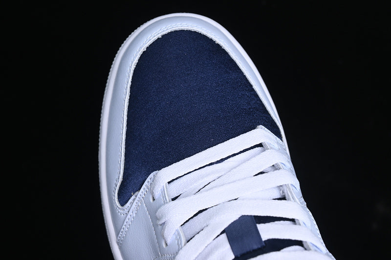 Nike Air Jordan 1 Low Football White Midnight Navy Sneakers