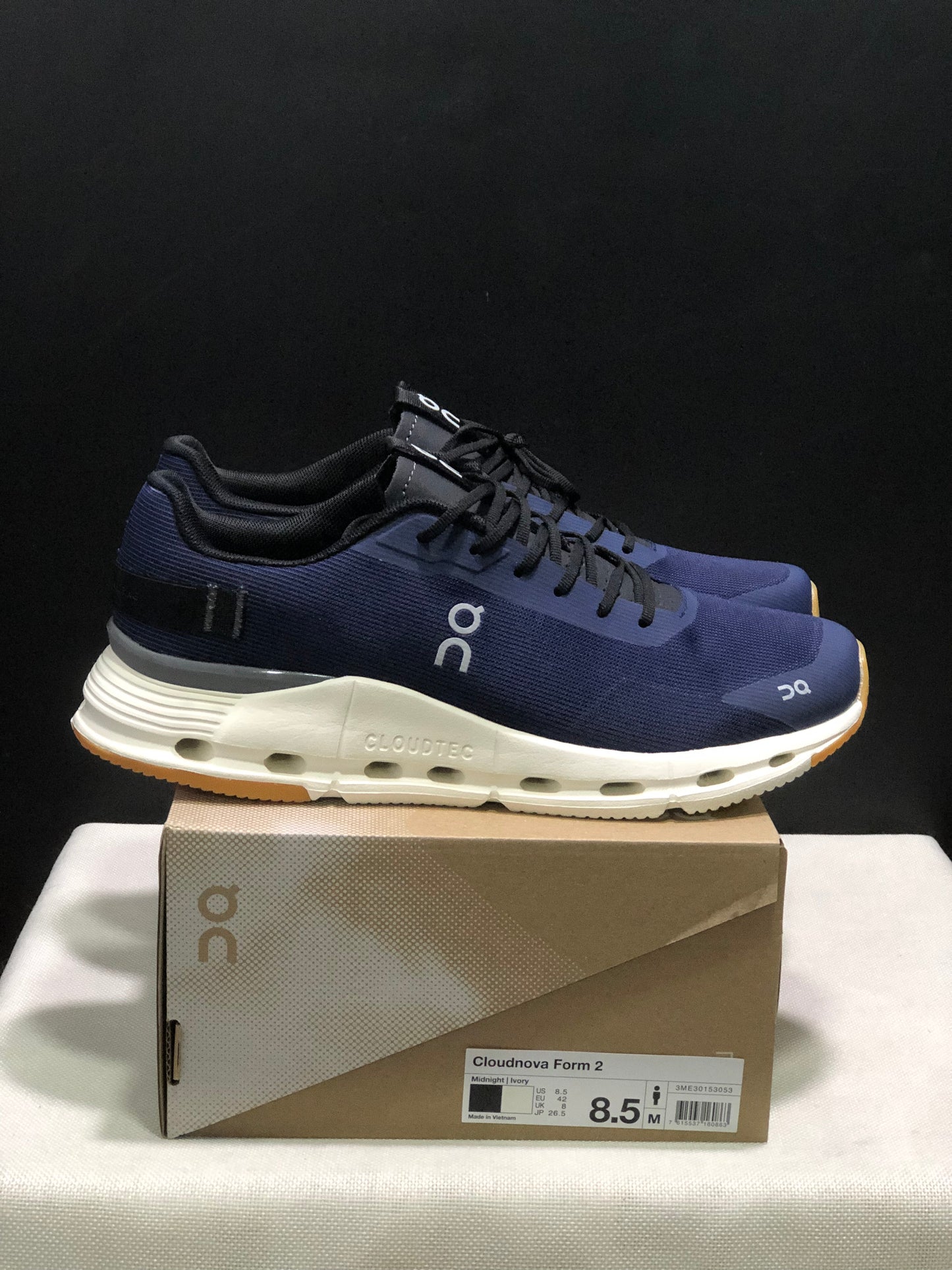 On Running Cloudnova Form 2 Fashionable Casual Running Shoes Mignight/Ivory