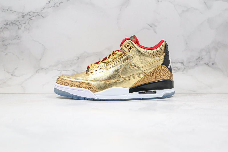 Nike Air Jordan 3 Retro Spike Lee Gold Oscars Sneakers Special Edition