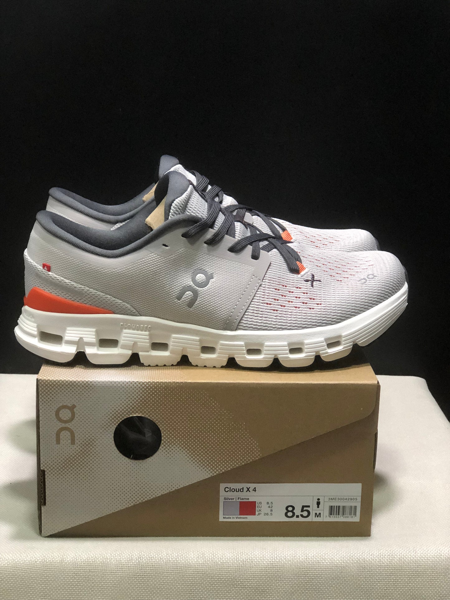 On Running Cloud X4 Comfortable Running Shoes Gray/Flame
