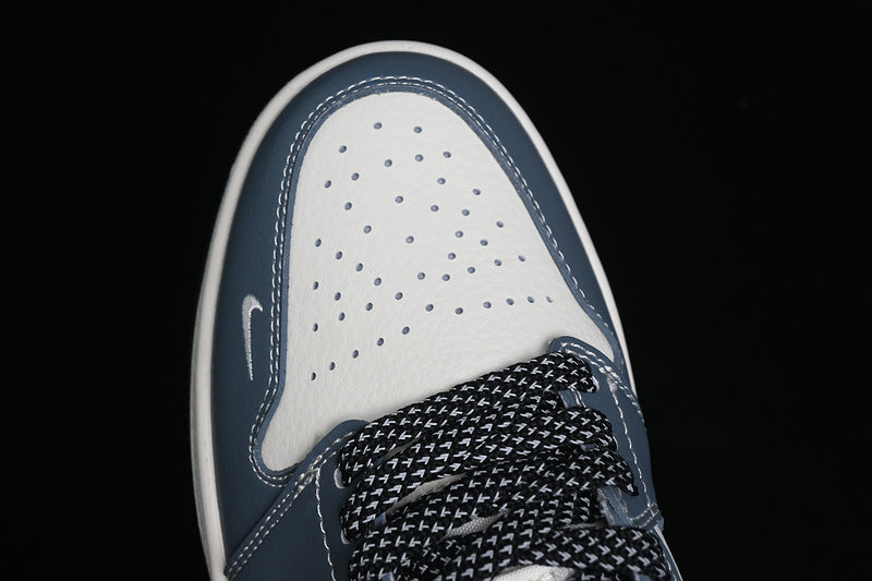 Nike Air Jordan 1 Low Grayish Blue Black White Sneakers