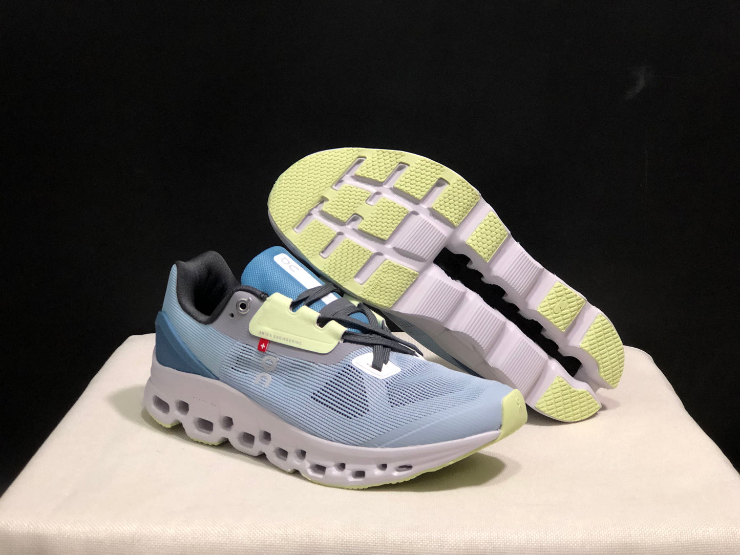 On Running Cloudstratus Breathable Support Running Shoes Grayish Blue