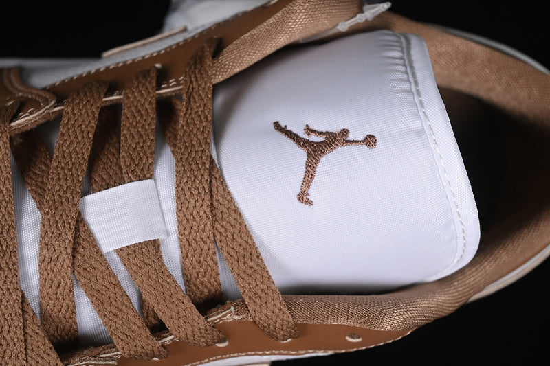 Nike Air Jordan 1 Low Archaeo Brown White Sneakers