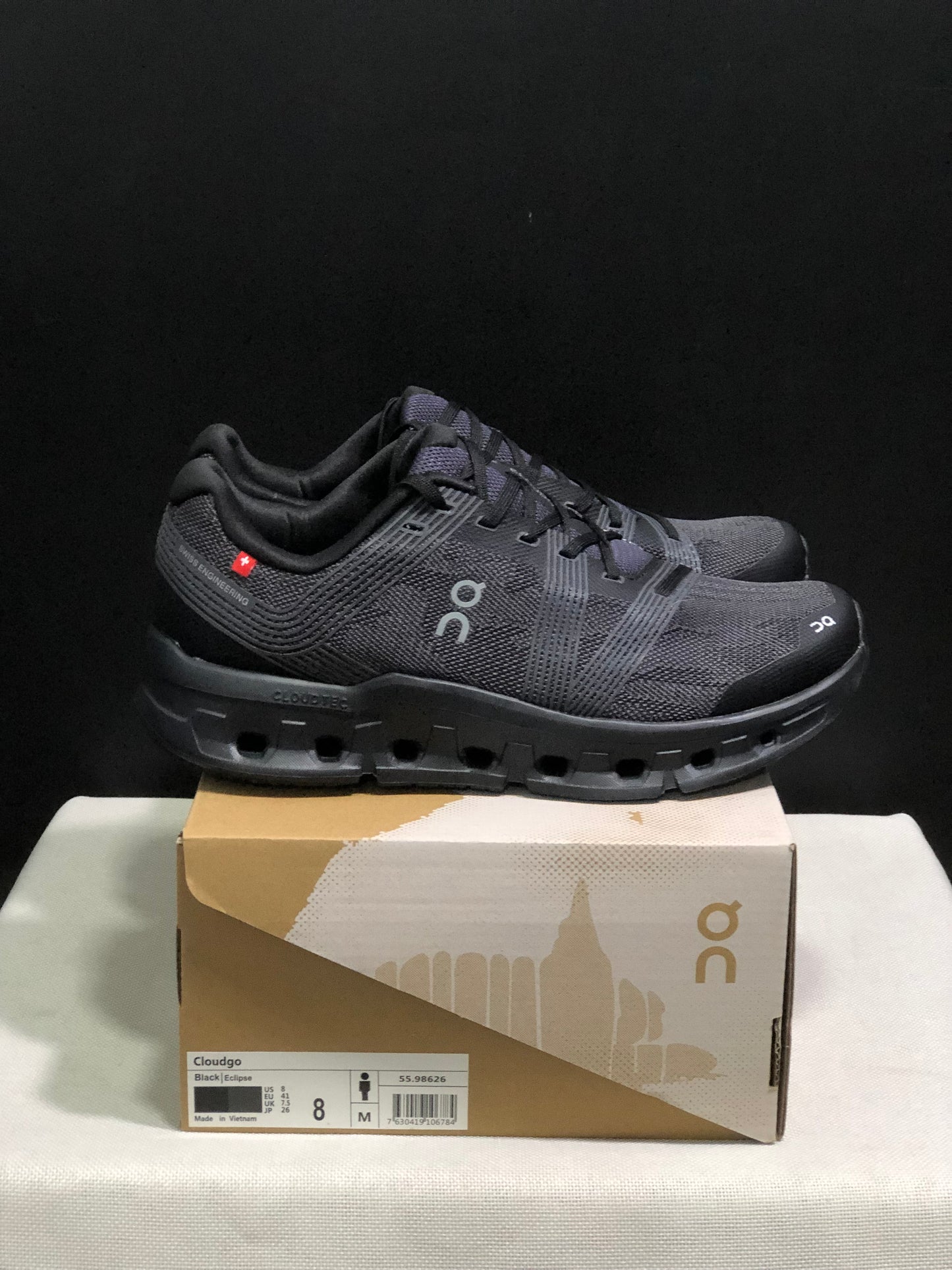 On Running Cloudgo Comfortable And Lightweight Running Shoes Black/Eclipse