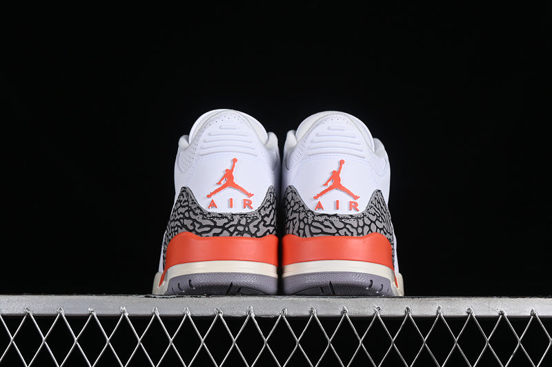 Nike Air Jordan 3 Retro Georgia Peach White Cosmic Clay Cement Grey Sneakers