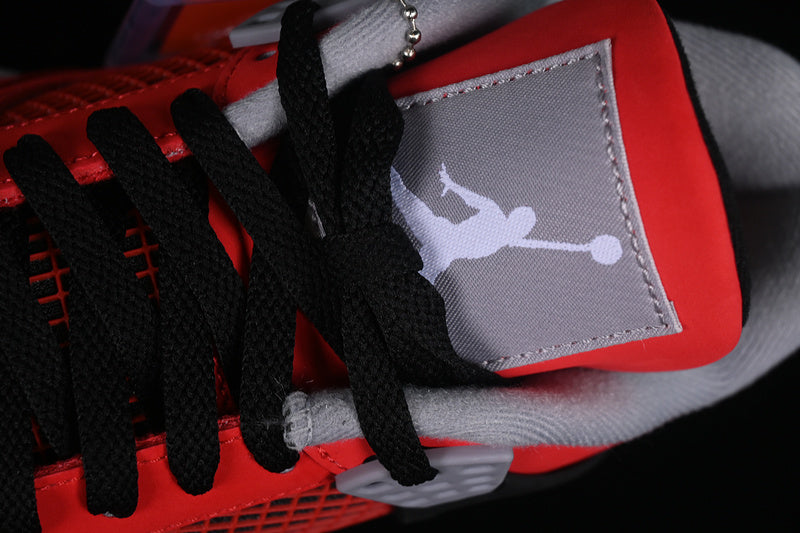 Nike Air Jordan 4 Retro Toro Bravo Fire Red White Black Cement Grey Sneakers