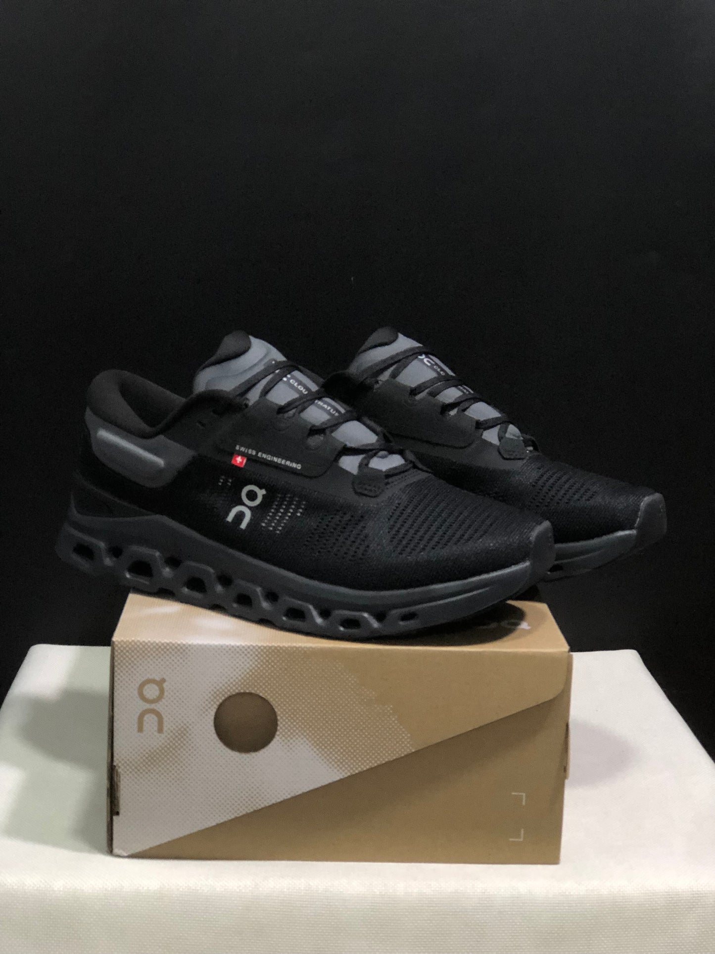 On Running Cloudstratus 3 Anti-Slip Running Shoes Black