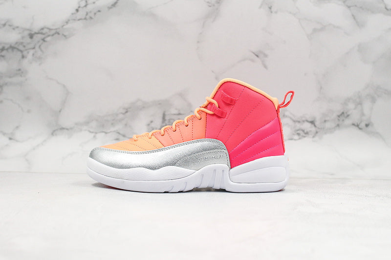 Nike Air Jordan 12 Retro Sunrise GS Hot Punch Multicolor Sneakers